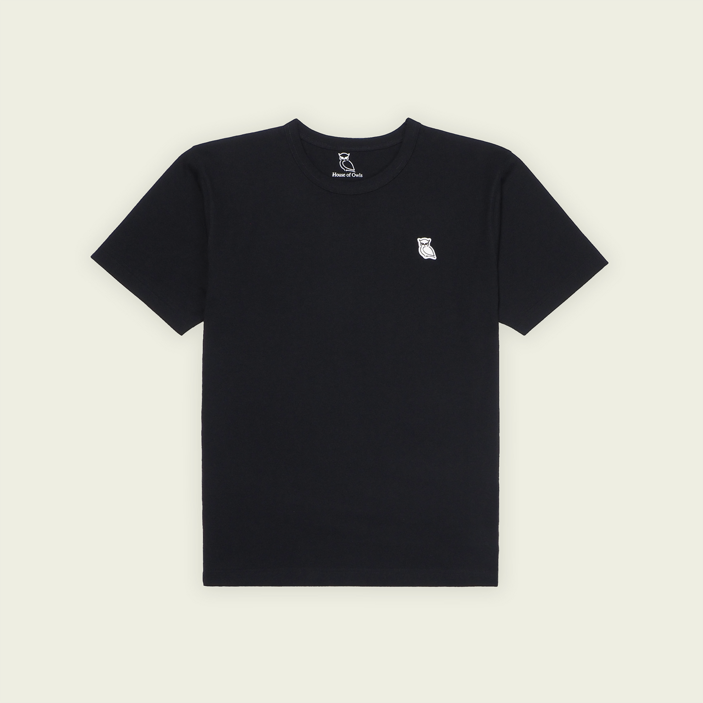 OWL PATCH T-SHIRT (UNISEX) / BLACK
