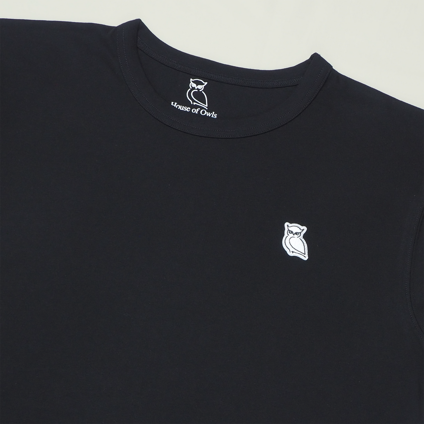 OWL PATCH T-SHIRT (UNISEX) / BLACK