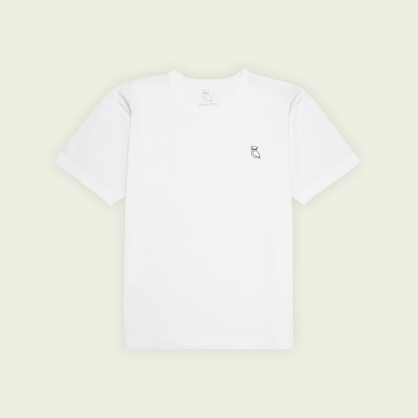OWL PATCH T-SHIRT (UNISEX) / WHITE