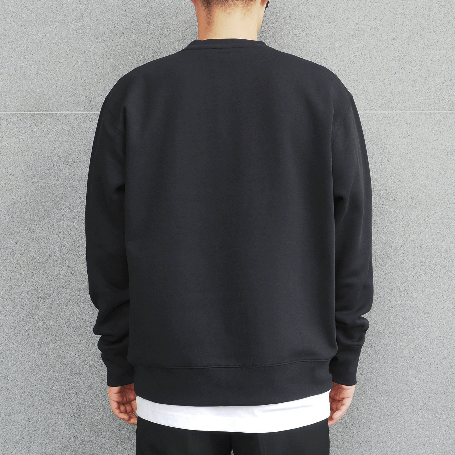 sweatshirt men model back black