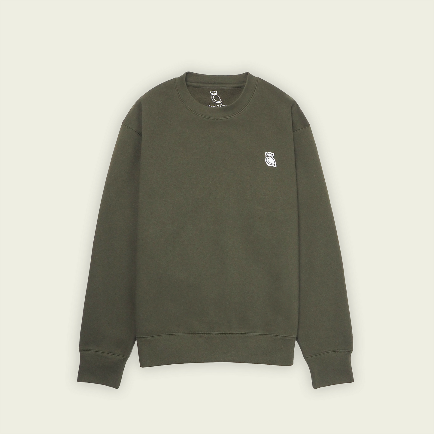 OWL PATCH SWEATSHIRT (UNISEX) / OLIVE