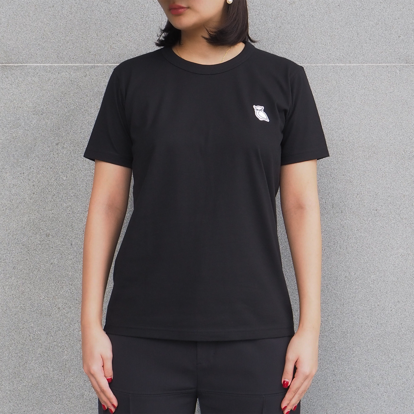 OWL PATCH T-SHIRT (WOMEN) / BLACK