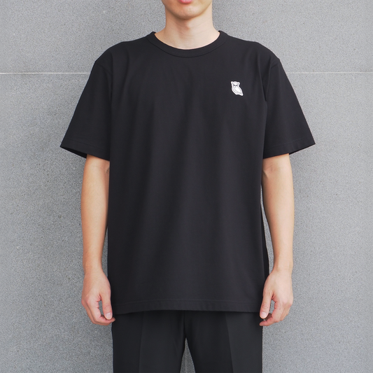 OWL PATCH T-SHIRT (UNISEX) / BLACK