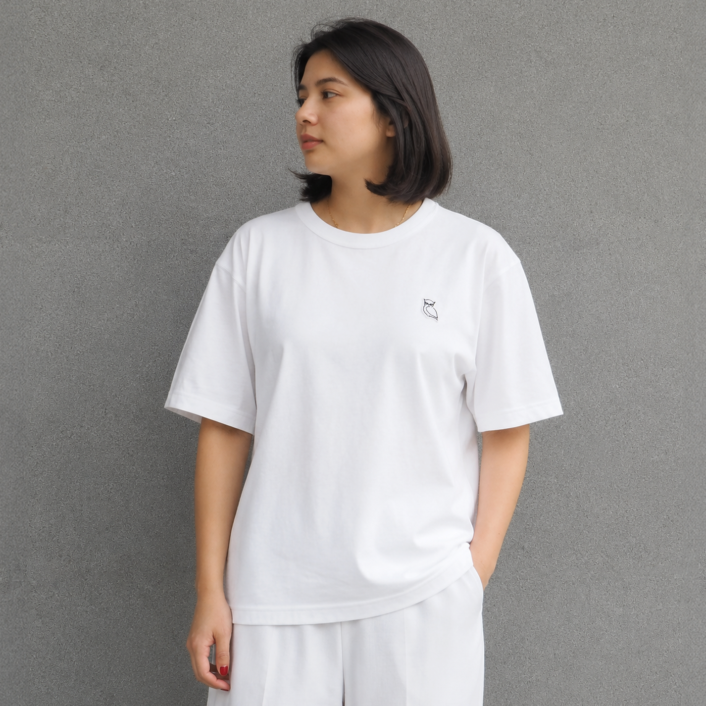 OWL PATCH Tシャツ / WHITE