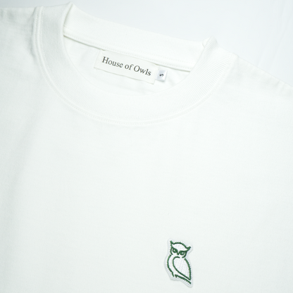 OWL PATCH オーバーサイズロングTシャツ / WHITE