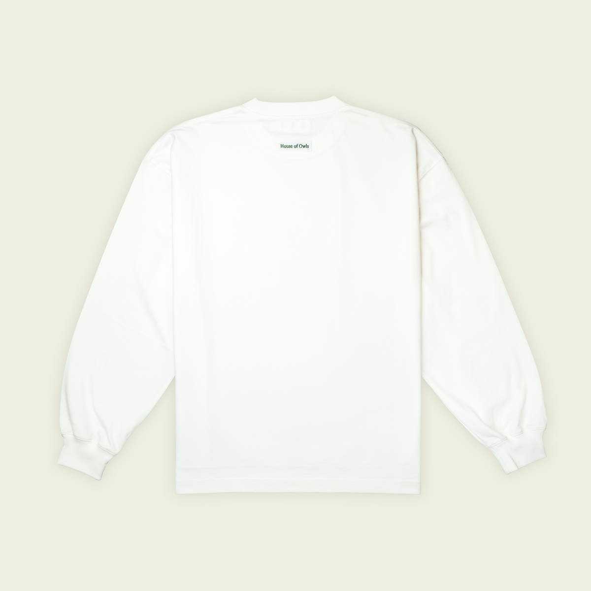OWL PATCH オーバーサイズロングTシャツ / WHITE