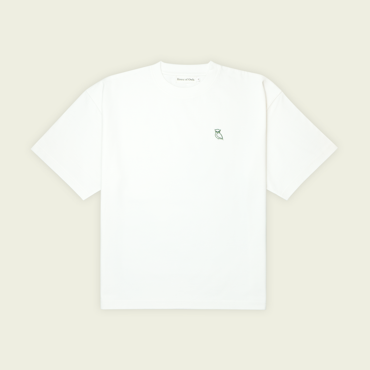 OWL PATCH オーバーサイズTシャツ / WHITE