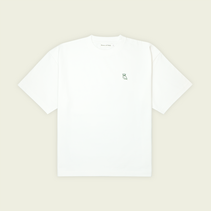 OWL PATCH オーバーサイズTシャツ / WHITE