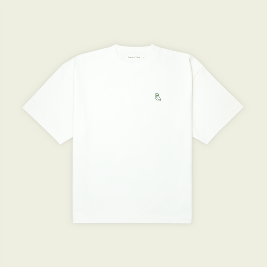 OWL PATCH オーバーサイズTシャツ / WHITE