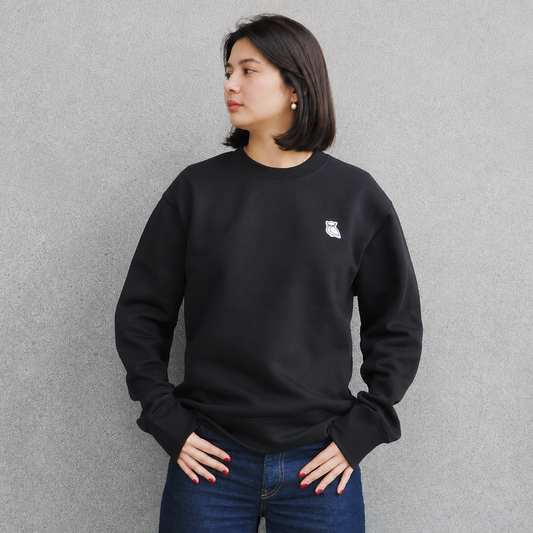 OWL PATCH スウェットシャツ / BLACK