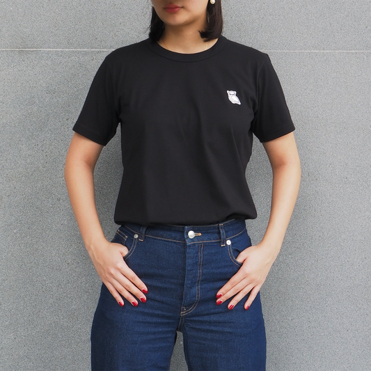 OWL PATCH T-SHIRT (WOMEN) / BLACK